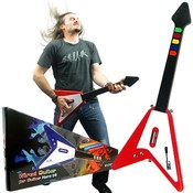 Flying V Style Wireless Rock Guitar for PS2 Guitar