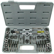 40 Pc Premium Tap &amp; Die Set Combo Metric &amp; SAE