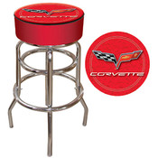 Corvette C6 Padded Bar Stool - Red