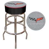 Corvette C6 Padded Bar Stool - Silver