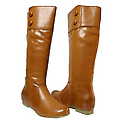 Ladies Fashionable Knee High Boots - Brown
