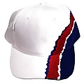Caps Cotton White / Red / Royal Embroidered