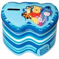 Pooh Double Heart Tin Bank