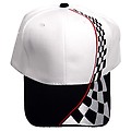 Caps Cotton White / Black Embroidered
