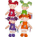 Small Dolls In Dresses With Flowers And Hat