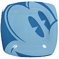 Mickey Adult Blue 8.5" Square Plate