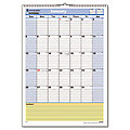 QuickNotes Monthly Wall Calendar 12 Month January