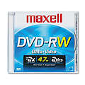 DVD-RW Disc 4.7GB 2x w/Jewel Case Silver