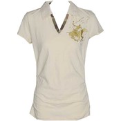 Missy Camo Trim Logo Polo Shirt