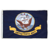 Perma-Nyl 3'x5' Nylon Navy Flag
