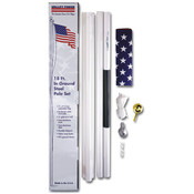 18'  U.S. Flag With Steel In-Ground Pole Kit