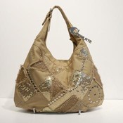 Monica Soft Body Sequins Studded Hobo H...