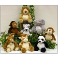 7" Sitting Belly Soft Zoo Animals