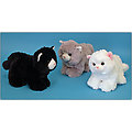 8" Standing Softy Cat, 3 Asst