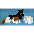 18" Lying Softy Cat, 3 Asst