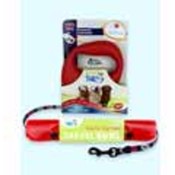 Red  Medium Leash and Large Travel Bowl Set
