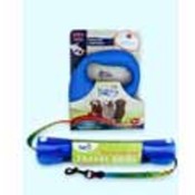 Blue - Medium Leash With Large Travel Bowl - Set