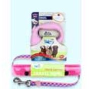 Baby Pink Medium Leash and Large Travel Bowl Set