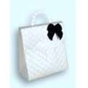 Satin White Pearl Handled Favor Boxes