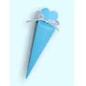Blue Heart Cone Favor Boxes