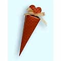 Satin Copper Heart Cone Favor Boxes