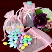 Pink Organza Favor Bags - Set of 30