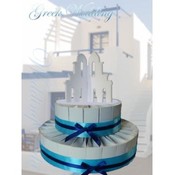 Greek Wedding Favor Cake-Unassembled