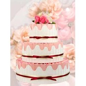 Sweetheart Pink Favor Cake-Unassembled