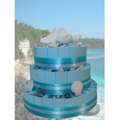 Beach Wedding Favor Cake-Unassembled