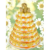 Delightful Daisy Favor Cake-Unassembled
