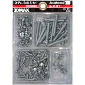 100 Pc Bolt &amp; Nut Assortment
