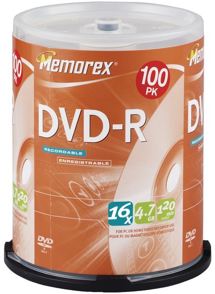 Memorex 4.7Gb Dvd-R 100Ct