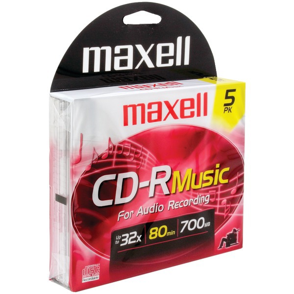 Maxell 80Min 5Pk Cdr Music/Audio