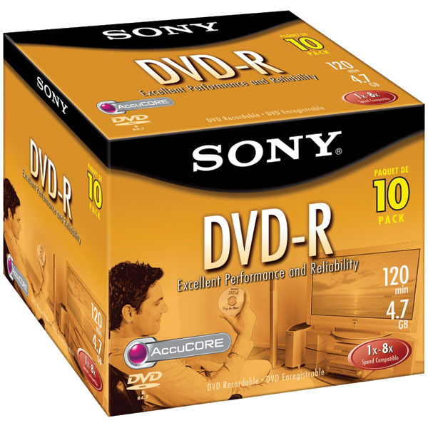 Sony 4.7 Gb Write Once Dvd-R