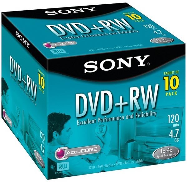 Sony 4.7Gb Rewrite Dvd+Rw