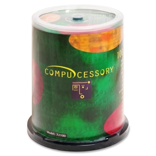Compucessory CD-R, 52x, 700MB/80Min, Branded, 100/PK