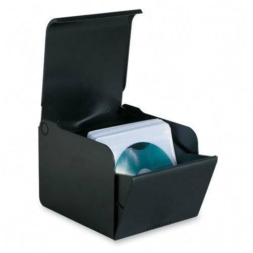 Compucessory CD Storage, 80 Capacity, 6-1/2"x7-1/2"x5-5/8", Black