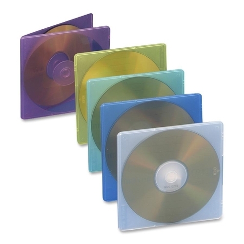 Compucessory CD Jewel Case,Extra Thin,5"x5"x5/32",50/PK,Assorted