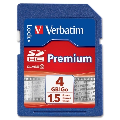 Verbatim Corporation SDHC Card, 6 Speed Class, 4GB