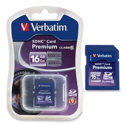 Verbatim Corporation SDHC Card, 6 Speed Class, 16GB