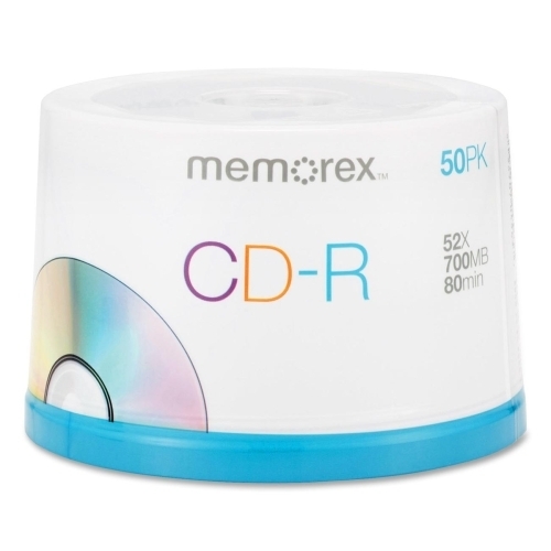 Memorex CD-R, 52X, 700MB/80Min, Branded Surface, 50/PK