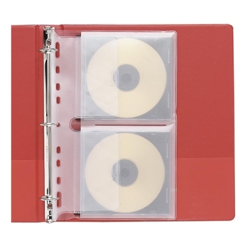 Fellowes Mfg. Co. Loose-leaf CD Binder Sheets, Letter Size, 10/PK, Clear