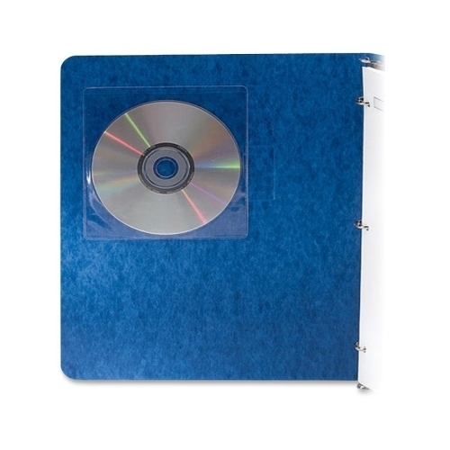 Fellowes Mfg. Co. Self-Adhesive CD Holders,5-3/8"x1/32"x5-3/8",5/PK,Clear