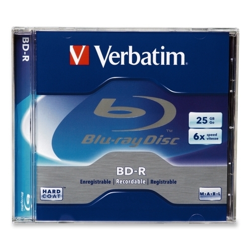 Verbatim Corporation Blu-Ray Disc, 6x, 25GB, Single Layer, Branded Jewel Case
