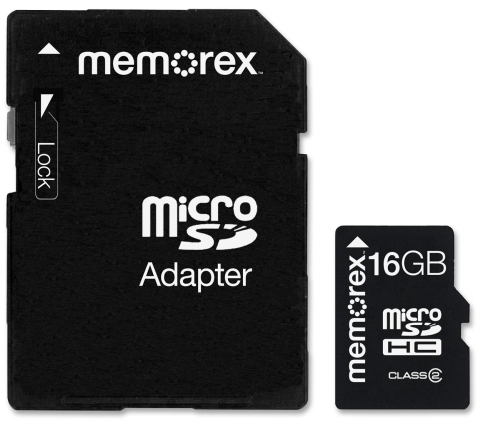 Memorex Micro Digital Travel Card, 8GB, Black