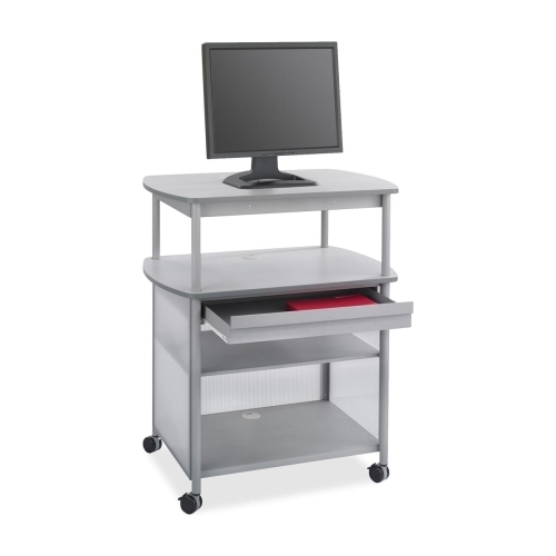 Safco Products Company Impromptu AV Cart 36-1/2"x26"x44", Gray/Silver