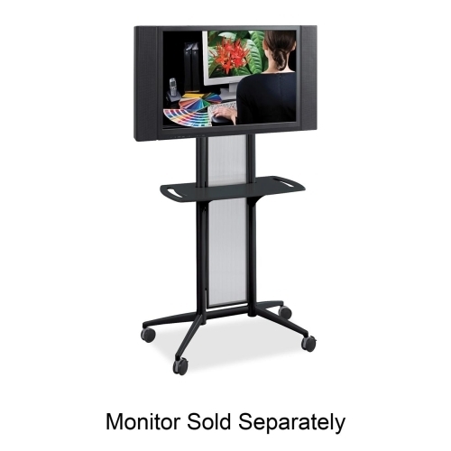 Safco Products Company Flat Panel TV Cart, 38"x20"x65-1/2", Black