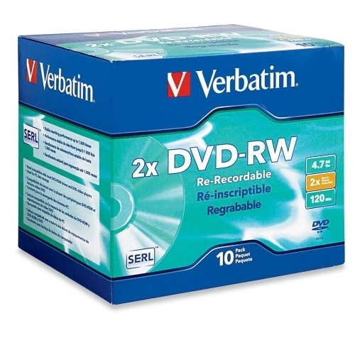 Verbatim Corporation DVD-RW,Rewritable,For Recorders and Drives,2X,4.7GB,10/PK