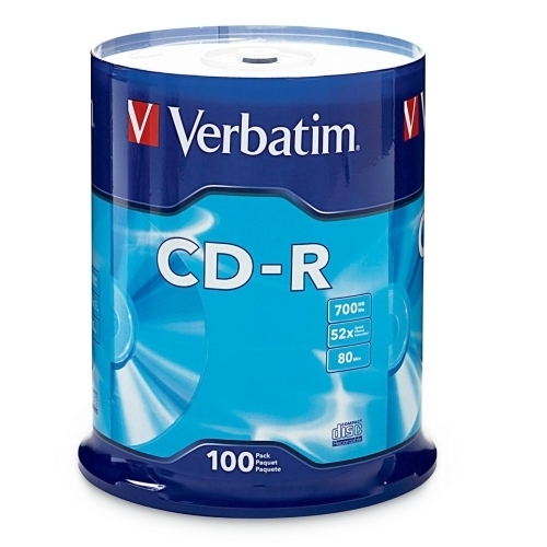 Verbatim Corporation CD-R, 52X Speed, 700MB/80Min, Branded, 100/PK