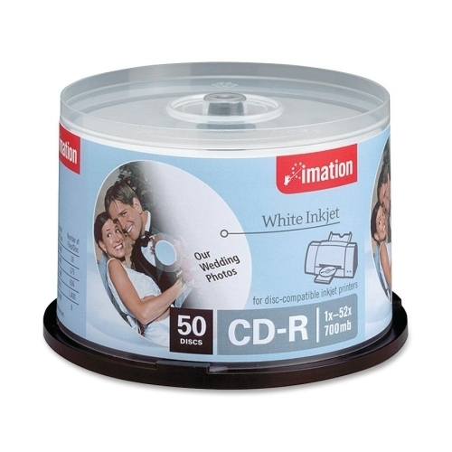 Imation CD-R, Recordable,52X Speed,700MB/80Min,50/PK,Silver